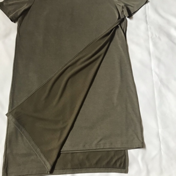 Club Monaco Olive Green Layered Dress Size Large - Picture 7 of 16